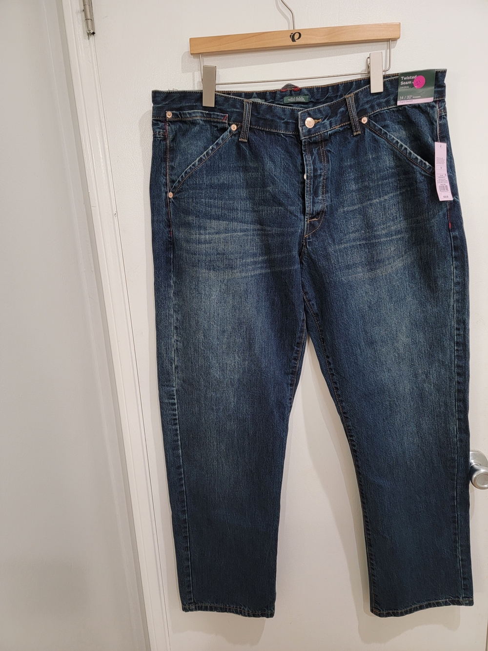 Women's Low-Rise Twisted Seam Jeans - WildFable™ Dark Wash 14